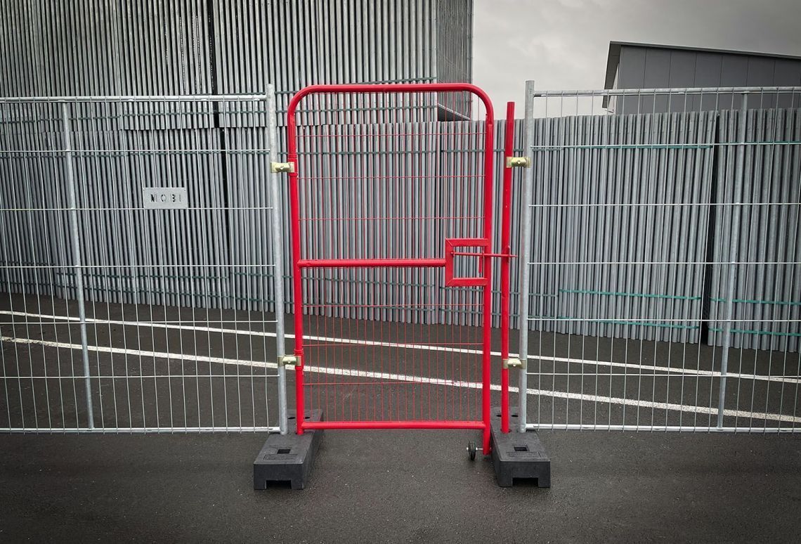 bouwhekdeur anticlimb rood