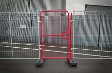 bouwhekdeur anticlimb rood