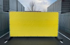 Bouwhekdoek exclusief brandvertragend in geel