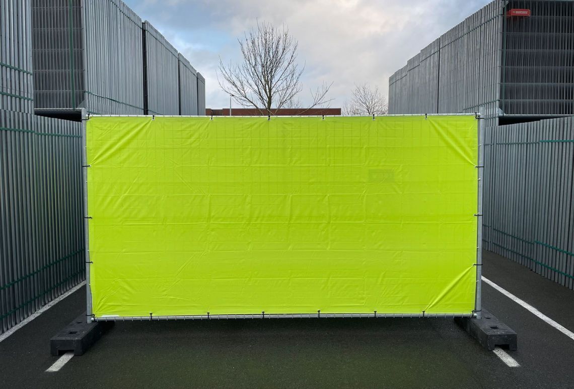 Bouwhekdoek exclusief brandvertragend in limegroen