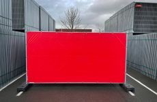 Bouwhekdoek exclusief brandvertragend in rood