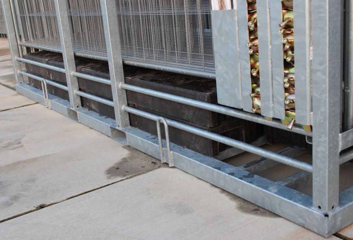 Combipallet HD | Opslagmogelijkheid bouwhekvoeten