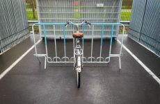 Dranghek | Fietsenrek | voorkant fiets in stalling