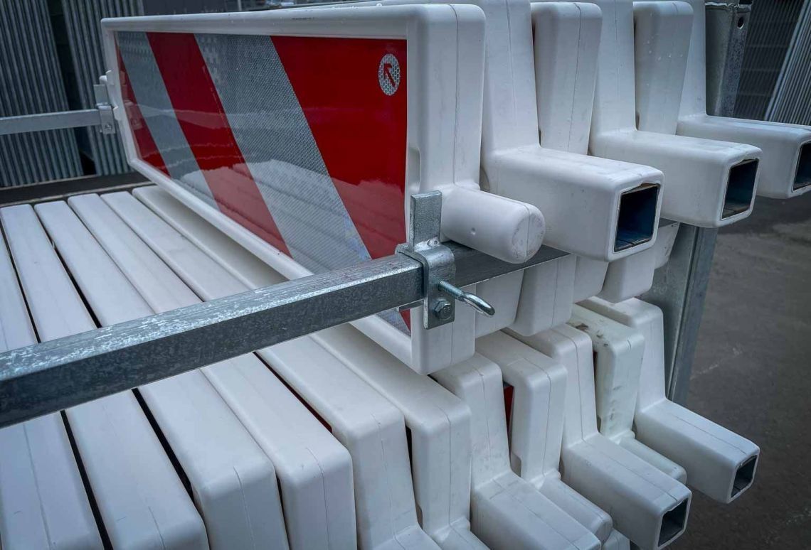 Opslagrek geleidebakens