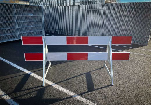Schrikhek 2,5m aluminium dubbelzijdig bedrukt