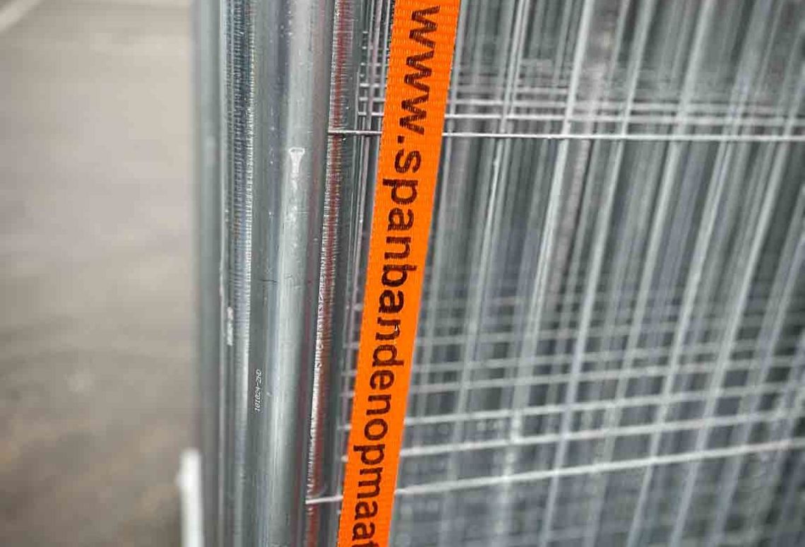 Spanband oranje met logo 2-delig