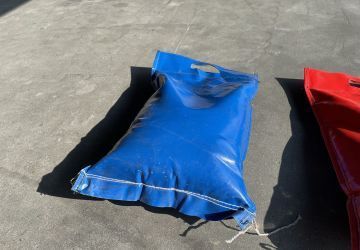Zandzak pvc blauw