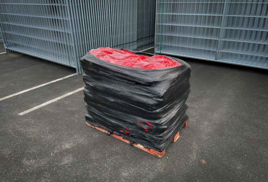 Zandzak PVC Rood - 15kg ingepakt 