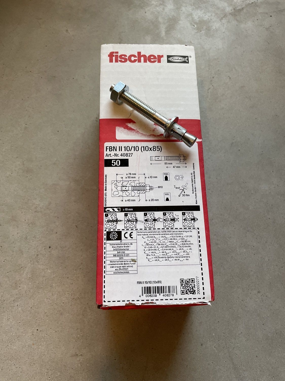 Fischer FBN II 10 x 85 mmn